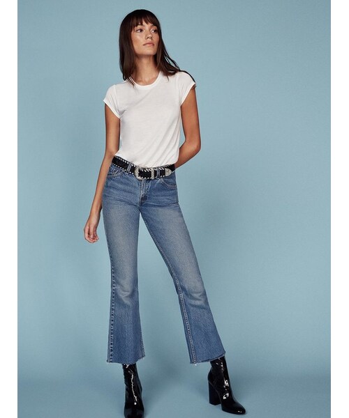 The Reformation(ザ リフォメーション)の「Plush Slim Crew Tee Women's T-shirt(Tシャツ/カットソー・レディース・White・XS/S/M/L/XL)」の1枚目の写真