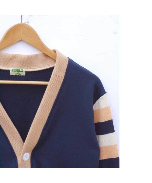 NIRAME.CO(ニラメッコ)の「囲炉裏ロングカーディンガン ネイビー×ピンク(カーディガン/ボレロ・メンズ・その他)」の4枚目の写真