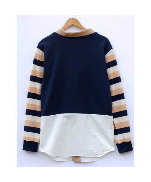 NIRAME.CO(ニラメッコ)の「囲炉裏ロングカーディンガン ネイビー×ピンク(カーディガン/ボレロ・メンズ・その他)」の3枚目の写真