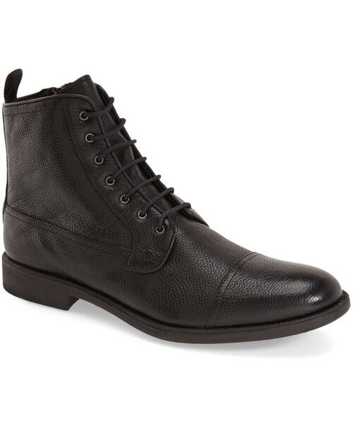 GEOX(ジェオックス)の「GEOX &Jaylon Mid& Cap Toe Boot (Men)(ブーツ・メンズ・black leather・40)」の3枚目の写真