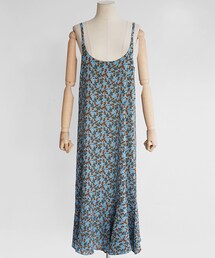 DHOLIC | フレアヘムスリーブレスフローラルロングワンピース(ワンピース)