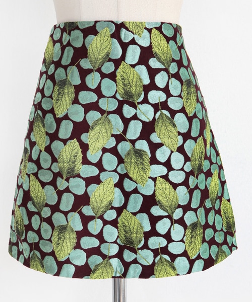 DHOLIC（ディーホリック）の「リーフ刺繍ユニークドットAラインミニスカート（スカート・レディース・S/M）」の2枚目の写真