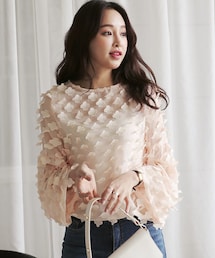 DHOLIC | フラワーディテールシフォンブラウス(シャツ/ブラウス)