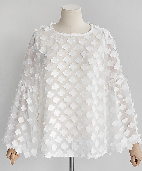 DHOLIC（ディーホリック）の「フラワーディテールシフォンブラウス（シャツ/ブラウス・レディース・FREE）」の2枚目の写真