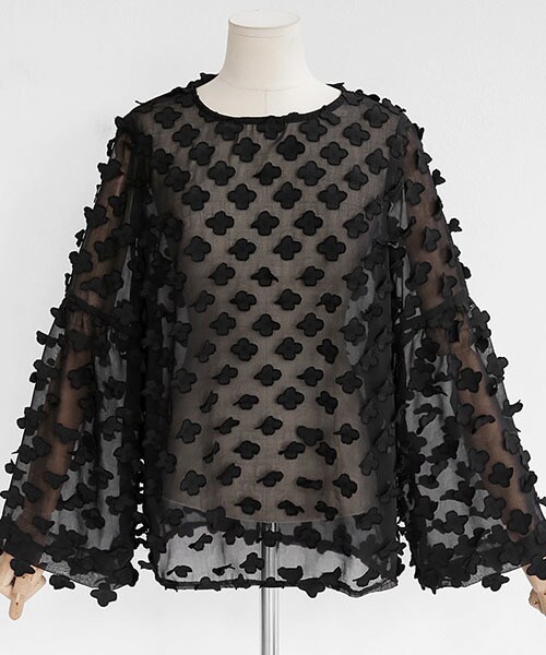 DHOLIC（ディーホリック）の「フラワーディテールシフォンブラウス（シャツ/ブラウス・レディース・FREE）」の3枚目の写真