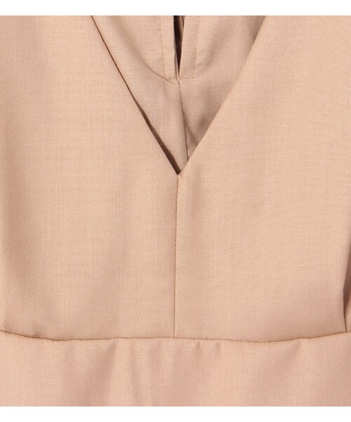 mysty woman(ミスティウーマン)の「バックリボンタックサロペット(オールインワン・サロペット・レディース・グレー/ベージュ/カーキ/ブラック)」の9枚目の写真