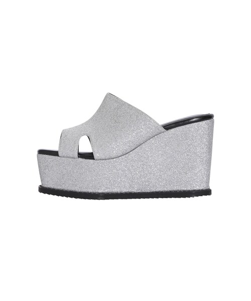 EMODA（エモダ）の「BULKYウェッジサボ（シューズ・レディース・ホワイト/ブラック/ライトミックス・S/M/L）」の12枚目の写真