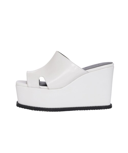 EMODA（エモダ）の「BULKYウェッジサボ（シューズ・レディース・ホワイト/ブラック/ライトミックス・S/M/L）」の11枚目の写真