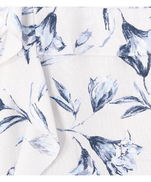 laboratory work(ラボラトリーワーク)の「ユリ柄フリルブラウス(トップス・レディース・オフホワイト系/ネイビー系・M)」の11枚目の写真