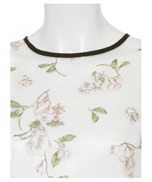 SNIDEL❤︎大人可愛いフラワープリントハイネックブラウス ダブルフラワープリント ブラウス（W5M05618＿＿） | TO