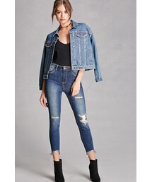 FOREVER 21 | FOREVER 21+ Distressed Mid-Rise Jeans(デニムパンツ)