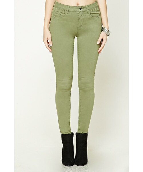 FOREVER 21（フォーエバー トゥエンティーワン）の「FOREVER 21+ Stretch-Knit Skinny Jeans（デニムパンツ・レディース・Black/Gray/Blue/Green/Red・24/25/26/27/28/29/30/31）」の8枚目の写真