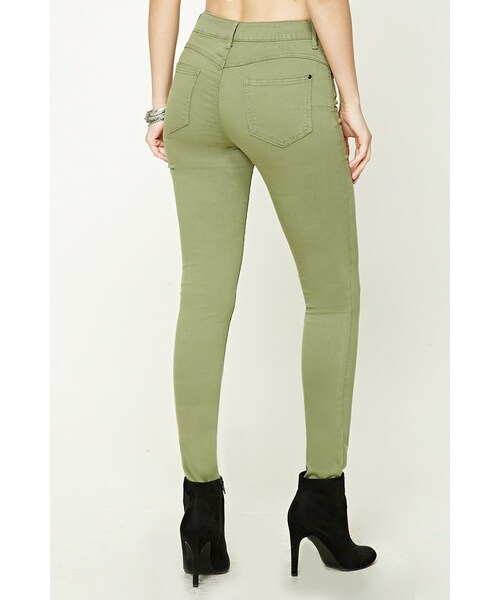 FOREVER 21（フォーエバー トゥエンティーワン）の「FOREVER 21+ Stretch-Knit Skinny Jeans（デニムパンツ・レディース・Black/Gray/Blue/Green/Red・24/25/26/27/28/29/30/31）」の22枚目の写真