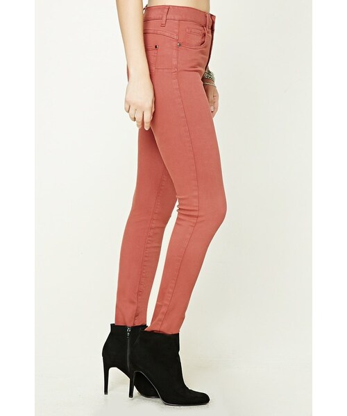 FOREVER 21（フォーエバー トゥエンティーワン）の「FOREVER 21+ Stretch-Knit Skinny Jeans（デニムパンツ・レディース・Black/Gray/Blue/Green/Red・24/25/26/27/28/29/30/31）」の7枚目の写真