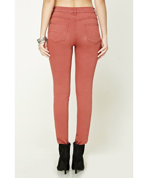 FOREVER 21（フォーエバー トゥエンティーワン）の「FOREVER 21+ Stretch-Knit Skinny Jeans（デニムパンツ・レディース・Black/Gray/Blue/Green/Red・24/25/26/27/28/29/30/31）」の9枚目の写真