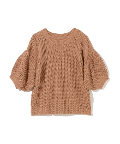 GRL（グレイル）の「パフスリーブニットトップス（ニット/セーター・レディース・オフホワイト/モカ/ブラック/ラベンダー・F）」の3枚目の写真