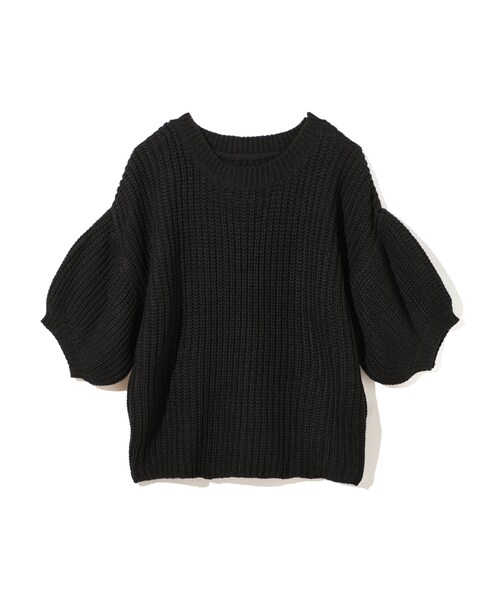 GRL（グレイル）の「パフスリーブニットトップス（ニット/セーター・レディース・オフホワイト/モカ/ブラック/ラベンダー・F）」の2枚目の写真