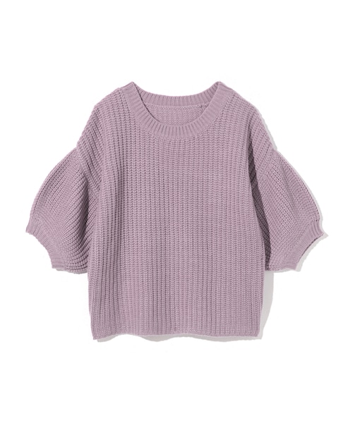 GRL（グレイル）の「パフスリーブニットトップス（ニット/セーター・レディース・オフホワイト/モカ/ブラック/ラベンダー・F）」の4枚目の写真