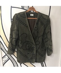 キュウリガン | 【奇抜】ヴィンテージチェーン柄コーデュロイジャケット(その他アウター)