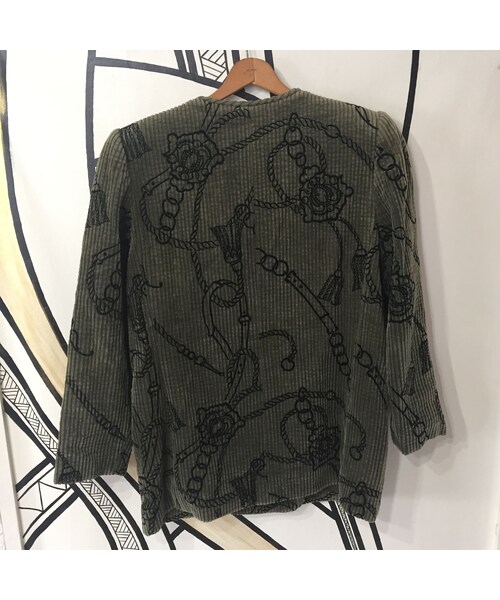 キュウリガン(キュウリガン)の「【奇抜】ヴィンテージチェーン柄コーデュロイジャケット(その他アウター・メンズ・その他)」の2枚目の写真