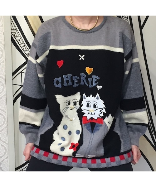 キュウリガン（キュウリガン）の「【個性的】レトロ猫刺繍ド派手
