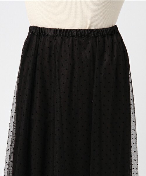 archives（アルシーヴ）の「ドットチュールスカート（スカート・レディース・オフホワイト/ブラック・MEDIUM）」の6枚目の写真