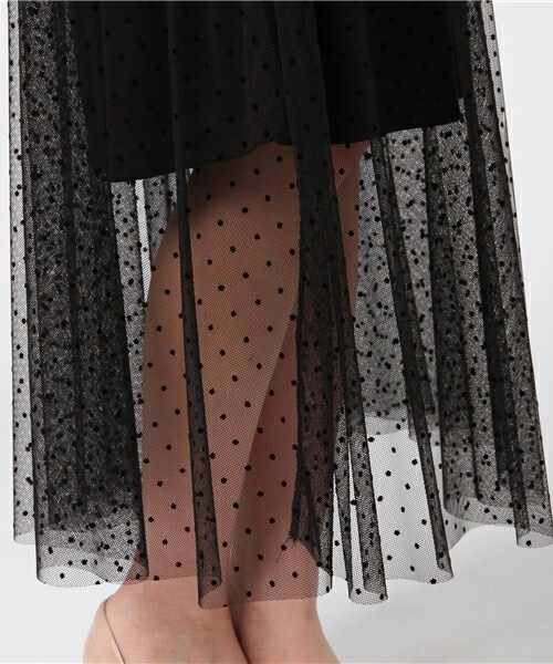 archives（アルシーヴ）の「ドットチュールスカート（スカート・レディース・オフホワイト/ブラック・MEDIUM）」の8枚目の写真