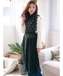 KORMARCH | スカラップヘムポイントレースワンピース(ワンピース)