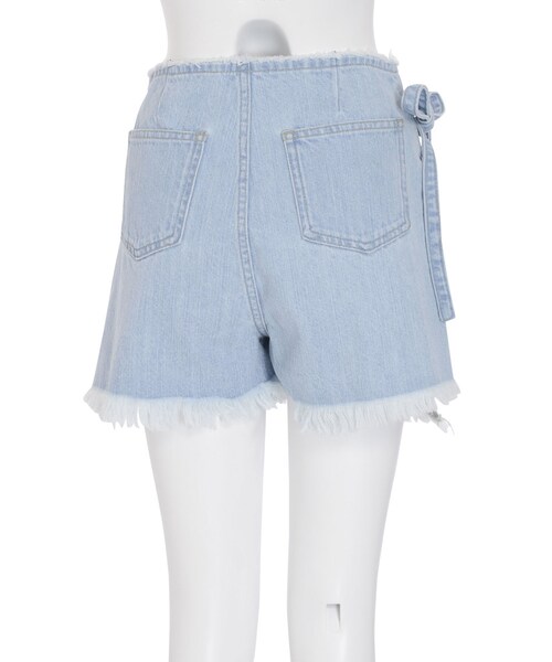 EMODA（エモダ）の「WRAP STRINGショートパンツ（パンツ・レディース・アイスブルー/インディゴ・S/M）」の8枚目の写真