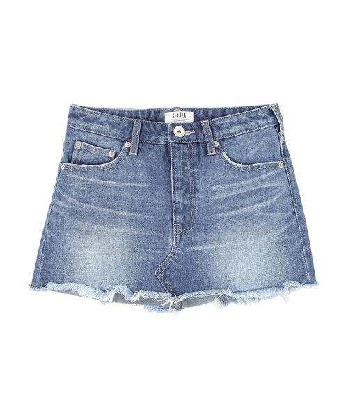 GYDA（ジェイダ）の「スカートライクショーパン（パンツ・レディース・オフホワイト/ブルー/アイスブルー）」の2枚目の写真