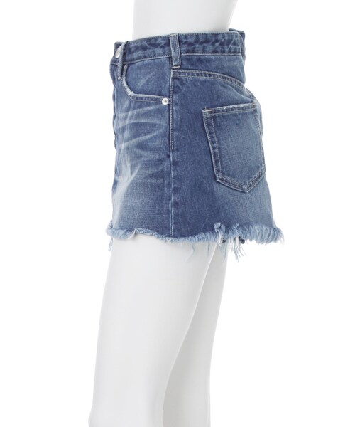 GYDA（ジェイダ）の「スカートライクショーパン（パンツ・レディース・オフホワイト/ブルー/アイスブルー）」の6枚目の写真