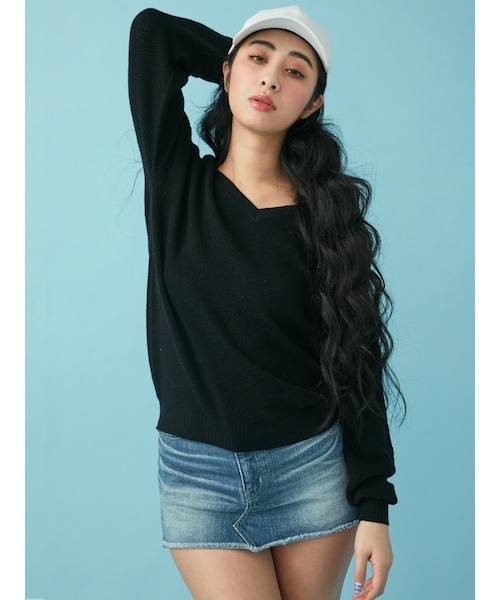 GYDA（ジェイダ）の「スカートライクショーパン（パンツ・レディース・オフホワイト/ブルー/アイスブルー）」の4枚目の写真