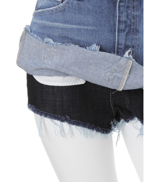 GYDA（ジェイダ）の「スカートライクショーパン（パンツ・レディース・オフホワイト/ブルー/アイスブルー）」の10枚目の写真