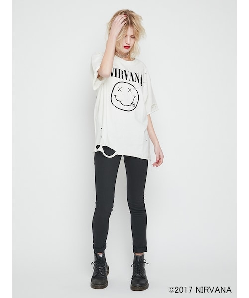 jouetie（ジュエティ）の「ＮＩＲＶＡＮＡクラッシュビッグＴ（トップス・レディース・オフホワイト/ブラック）」の3枚目の写真