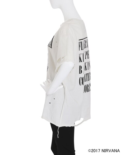 jouetie（ジュエティ）の「ＮＩＲＶＡＮＡクラッシュビッグＴ（トップス・レディース・オフホワイト/ブラック）」の9枚目の写真