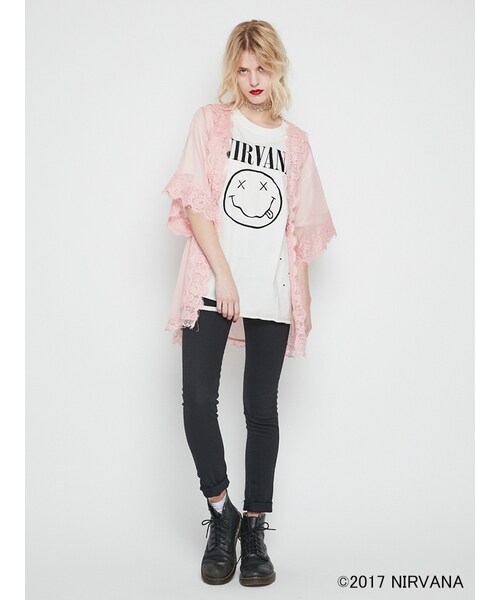 jouetie（ジュエティ）の「ＮＩＲＶＡＮＡクラッシュビッグＴ（トップス・レディース・オフホワイト/ブラック）」の5枚目の写真