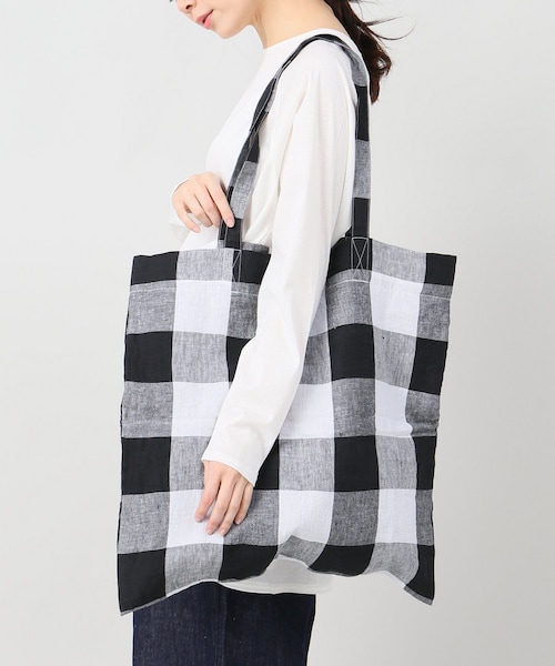 familiar ブラック・ホワイトチェック トートバッグ トートバッグ｜ファミリア公式オンラインショップ | ファミリア公式サイト