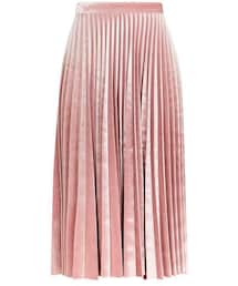 TOPSHOP | Topshop Velvet pleat midi skirt(スカート)