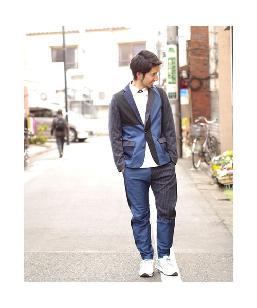 NIRAME.CO（ニラメッコ）の「飛行機雲ぱんつ　ネイビー×ストライプ（その他パンツ・メンズ・その他）」の2枚目の写真