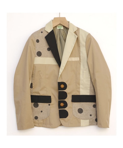 NIRAME.CO(ニラメッコ)の「扇JKT ベージュ×ブラック(テーラードジャケット・メンズ・その他)」の5枚目の写真