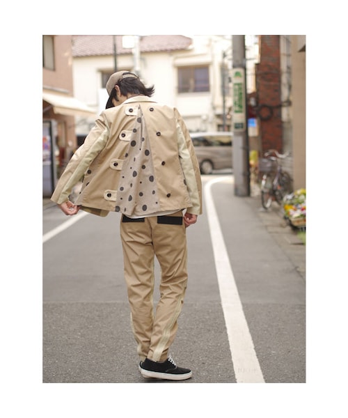 NIRAME.CO(ニラメッコ)の「扇JKT ベージュ×ブラック(テーラードジャケット・メンズ・その他)」の4枚目の写真