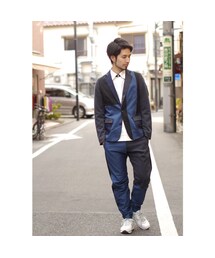 NIRAME.CO | 扇JKT　ネイビー×ストライプ(テーラードジャケット)