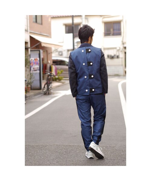 NIRAME.CO（ニラメッコ）の「扇JKT　ネイビー×ストライプ（テーラードジャケット・メンズ・その他）」の4枚目の写真