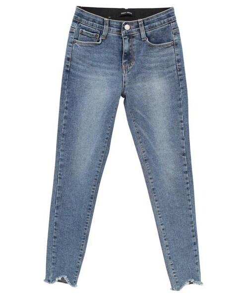 Dailyabout(デイリーアバウト)の「トライアングルカットアウトヘム9分丈ウォッシングスキニージーンズ(P0000WSH)(デニムパンツ・レディース・25, 26, 27, 28, 29)」の1枚目の写真