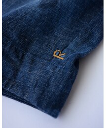 【限定お値下げ✨】45R モンプチデニムおぼろ月プリントブラウス 限定お値下げ✨】45R モンプチデニムおぼろ月プリントブラウス