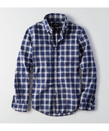 American Eagle | AEOポプリンプラッドシャツ(シャツ/ブラウス)