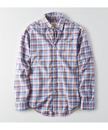 American Eagle | AEOポプリンプラッドシャツ(シャツ/ブラウス)