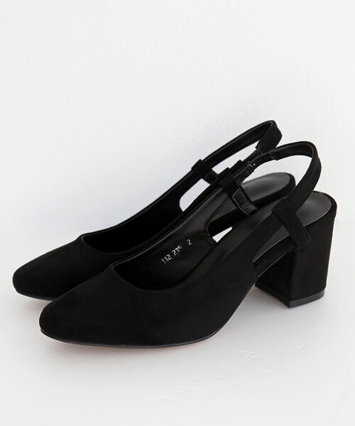 DHOLIC（ディーホリック）の「スエード調チャンキーヒールスリングバックシューズ（その他シューズ・レディース・225/230/235/240/245/250）」の2枚目の写真