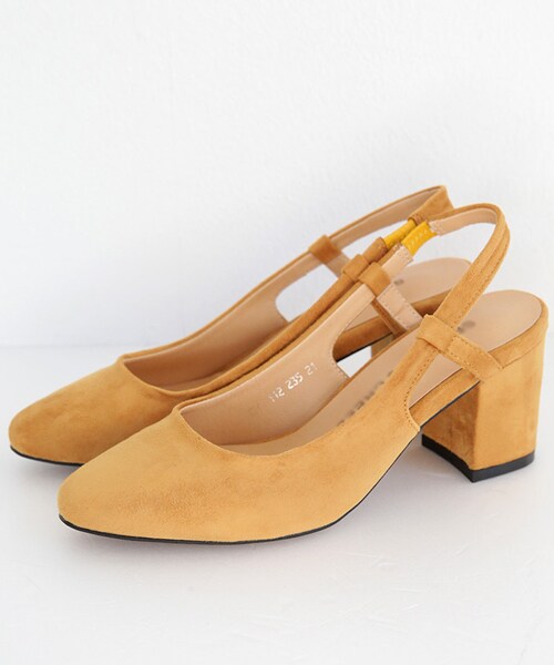 DHOLIC（ディーホリック）の「スエード調チャンキーヒールスリングバックシューズ（その他シューズ・レディース・225/230/235/240/245/250）」の3枚目の写真