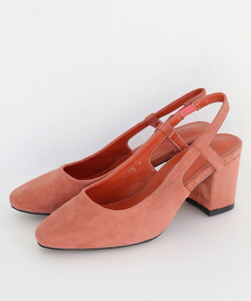 DHOLIC（ディーホリック）の「スエード調チャンキーヒールスリングバックシューズ（その他シューズ・レディース・225/230/235/240/245/250）」の4枚目の写真